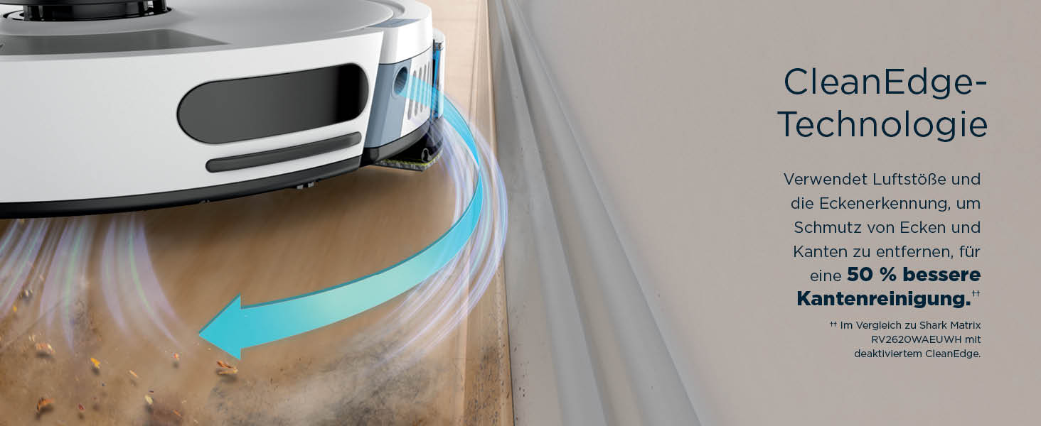 Робот-пилосос Shark Matrix Plus 2-в-1 з функцією миття та станцією самоочищення, самостійно спорожняється, для шерсті тварин, килимів та твердих підлог, 14,5 см (автоматичне спорожнення, білий)