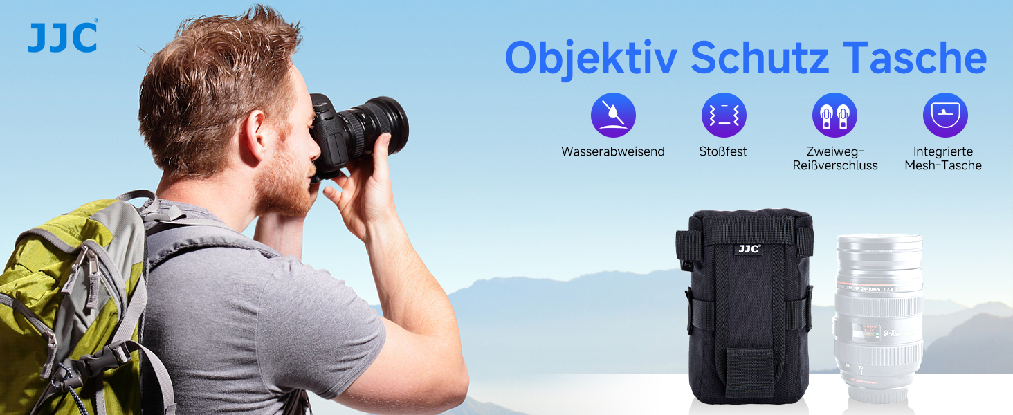 Захисний чохол для об'єктивів JJC для Canon, Nikon, Sony - сумісний з EF 16-35mm f4L, RF 85mm f2, AF-S 24-70mm f2.8, FE 90mm f2.8 Macro та ін.