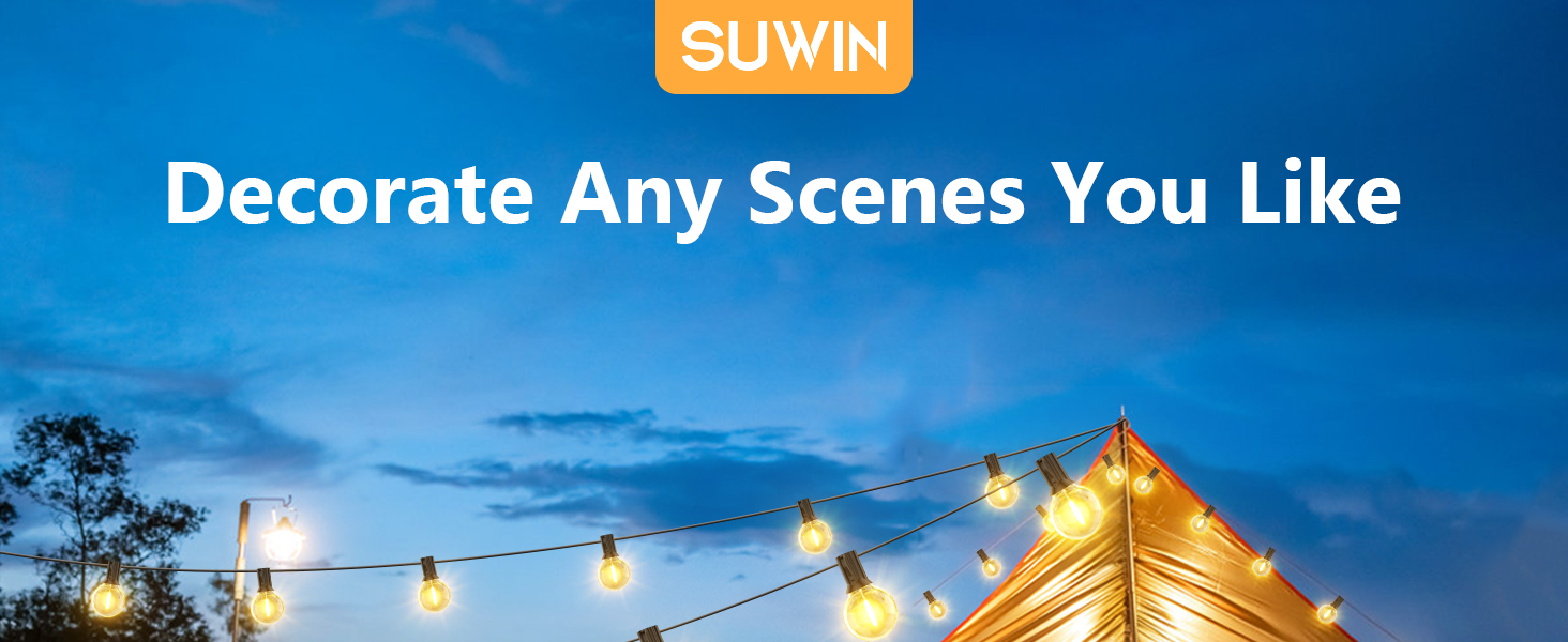 Льо́хкова гірлянда з 50+2 LED-лампочками, 45 метрів, IP45, тепле біле світло, для саду, тераси, святкування, з пульт дистанційного керування