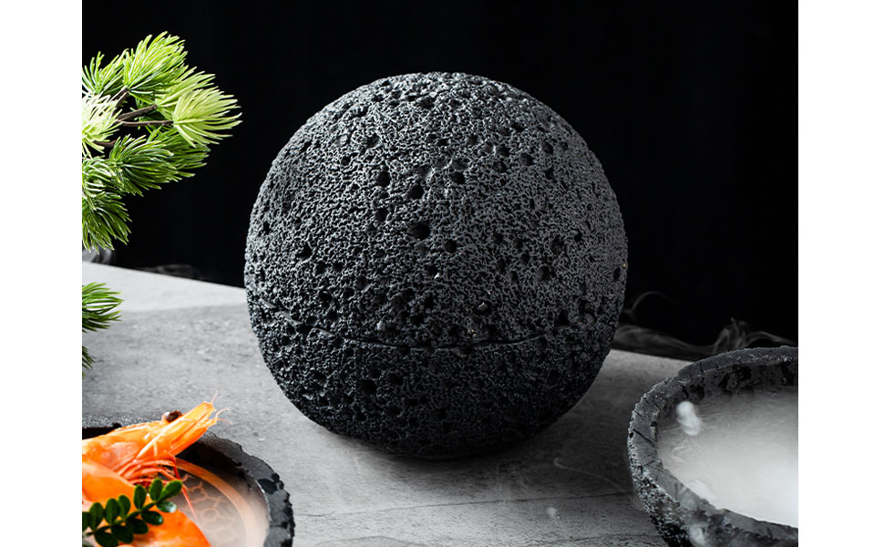 Сміттєвий бак для вулиці та балкона: герметичний, як стильна декор. З бетону та нержавіючої сталі (Чорний S)