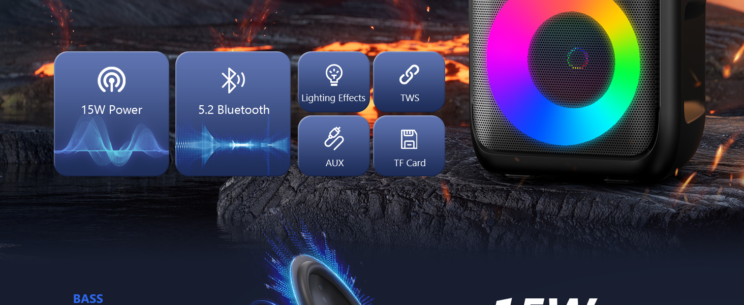 Караоке машина нового покоління 2025 | Система караоке з 2 мікрофонами, Bluetooth, FM, AUX, USB, підтримка TV/Smartphone/iPad | Для вечірок, дня народження, подорожей (Чорний, багатобарвний)