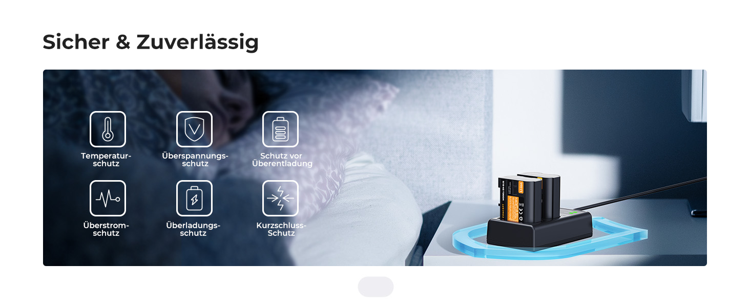 Зарядний пристрій для акумулятора Nikon EN-EL15/EN-EL15a/EN-EL15b з подвійним слотом K&F CONCEPT, Micro USB та Type-C, швидка зарядка для Nikon D7000, D7100, D7200, D750, D850, D810, D800, D800E, D610, D600, D500