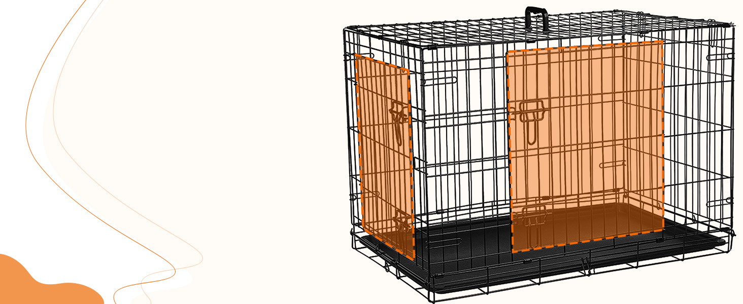 Клітка для собак Ribelli Hundetransportbox: металева, складна, чорна, до 43 кг (XL 91x64x58 см)