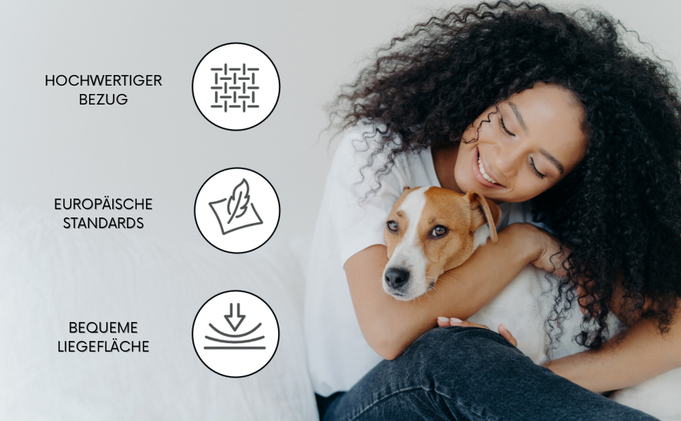 Лежанка для собак Leo 100x60x5 см та килимок 60x100 см, антрацит, знімний чохол, м'яка підкладка