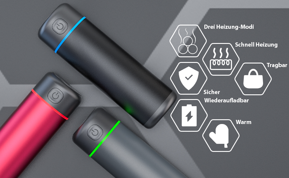 Електричні грілки для рук EXTSUD 2 шт. 5000mAh з USB-зарядкою, 3 режими нагріву, Powerbank для відпочинку на природі, подарунок