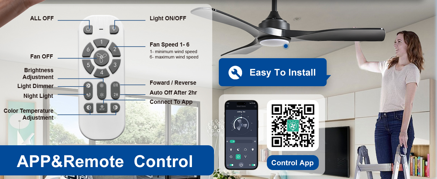 Стеляний вентилятор Depuley Leise з підсвічуванням для вулиці: LED лампа з вентилятором для саду, тераси - 132см, з пультом керування, для вітальні, ресторану, офісу (Чорний, 52'' з підсвічуванням)