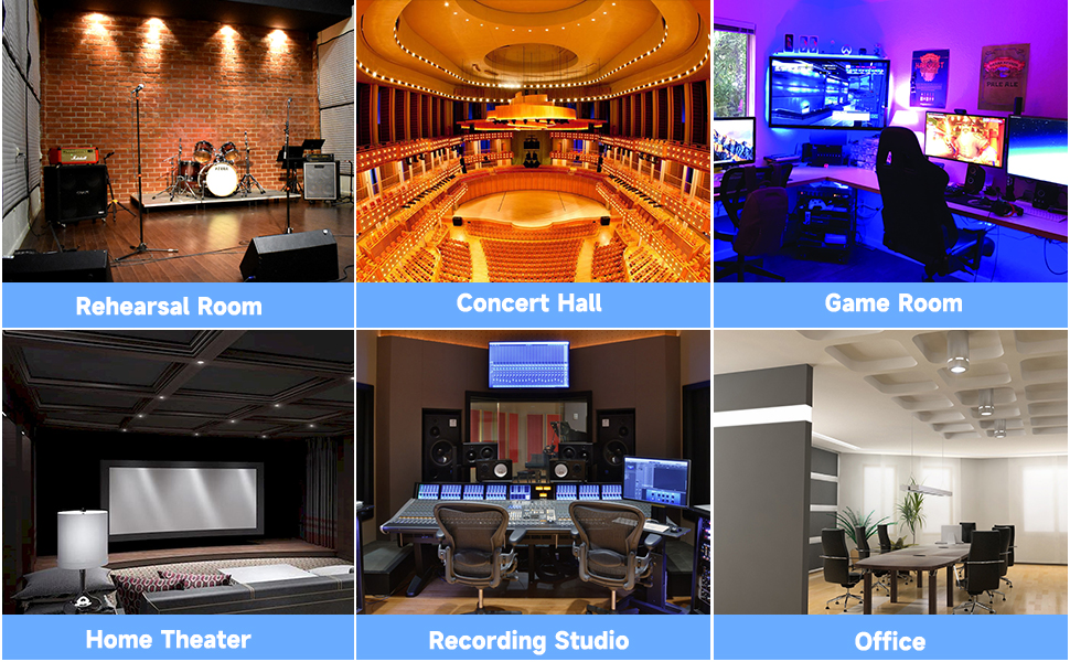 Акустичний шумопоглищаючий поролон «Яйце» з самоклейкою, 12 шт, вогнестійкий звукопоглинаючий матеріал для студії звукозапису, офісу та дому, чорний, 30×30×2,5 см