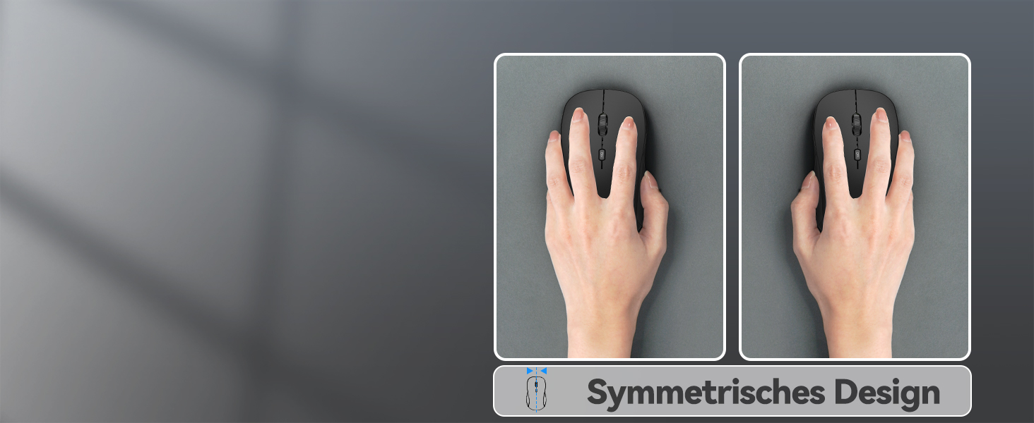 TECKNET Бездротовий Набір Клавіатури та Миші, QWERTZ, 2.4 GHz, 15м, Безшумна Клавіатура та Миша для ПК, Ноутбука, Smart TV, Білий (Сірий)