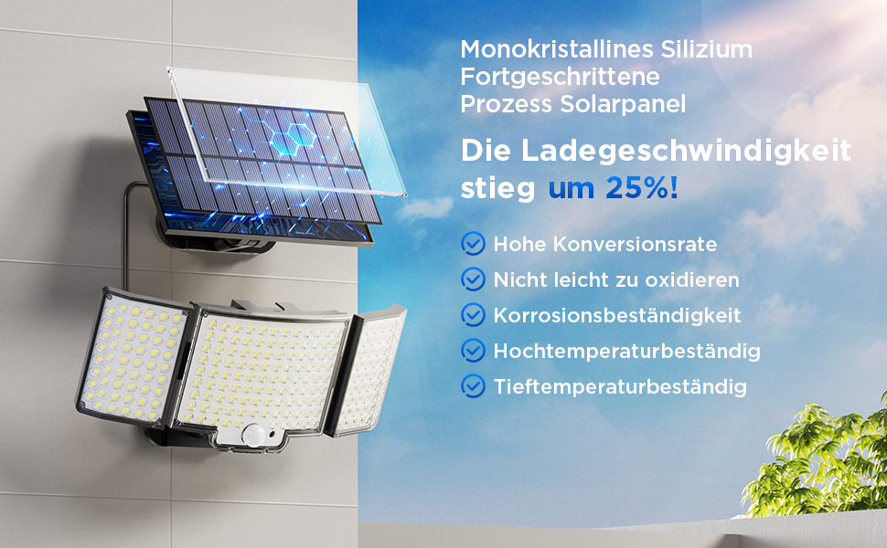 Сонячні вуличні LED лампи з датчиком руху, 212 LED, 3 режими, IP65, водонепроникні, настінні прожектори для саду (2 шт, холодне біле світло)