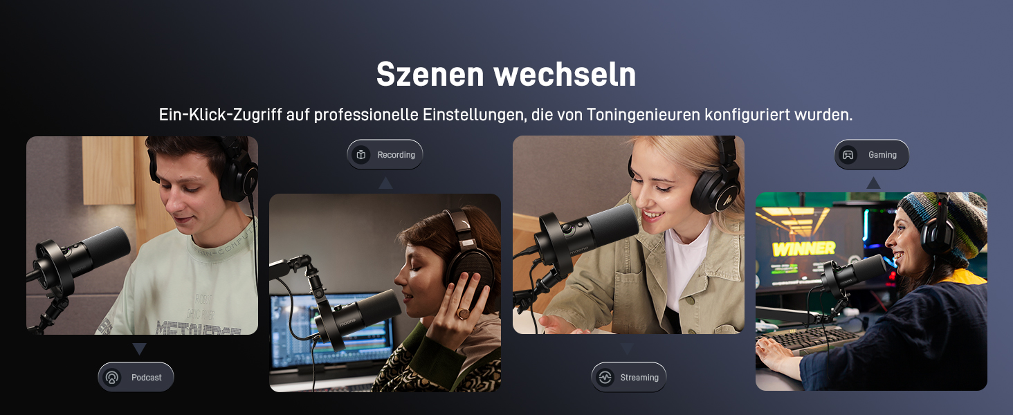 MAONO PD300X: USB-мікрофон для подкастів та запису звуку, XLR, динамічний, шумозаглушення, 192kHz-24Bit