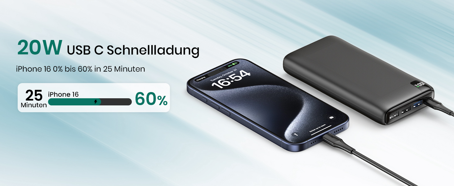 Powerbank A ADDTOP 26800mAh з Power Delivery 22.5W: 4 порти для смартфонів, планшетів та іншого