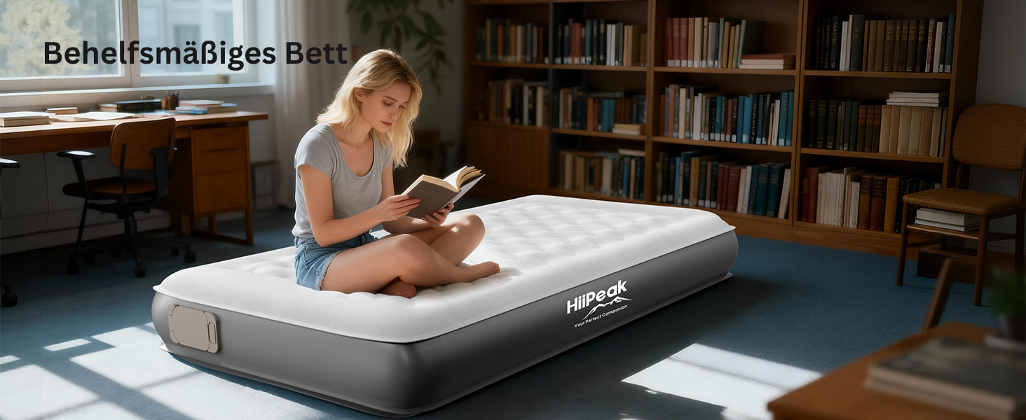 Надувний матрац HiiPeak TPU для 1 особи з електричним насосом - самонадувний, без ПВХ, портативний, до 300 кг