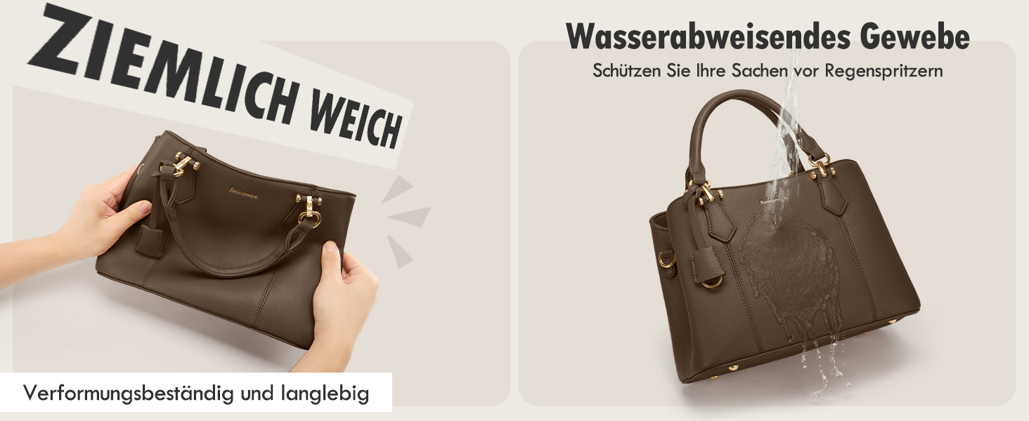 Сумка жіноча RAINSMORE середнього розміру з екошкіри, чорна. Сумка-тоут, сумка на плече, сумка через плече.