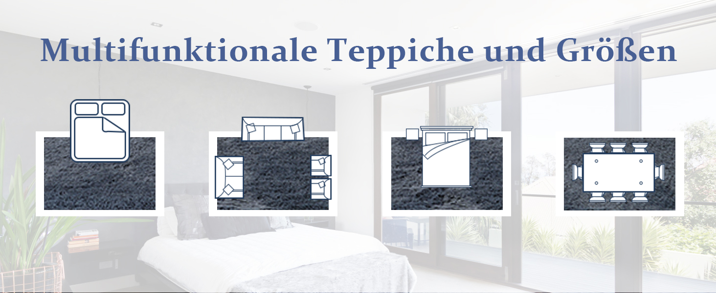 Килимок CHOSHOME для спальні, вітальні: м'який, сучасний, з високим ворсом, антиковзаюча підкладка, для дитячої кімнати, шэггі, сірий, 90x150 см