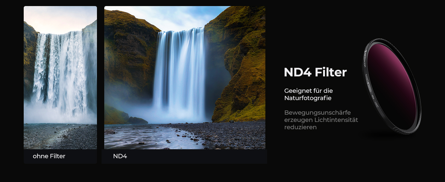 Набір фільтрів K&F Concept 62mm: UV, CPL, ND4 (Nano-Klear)