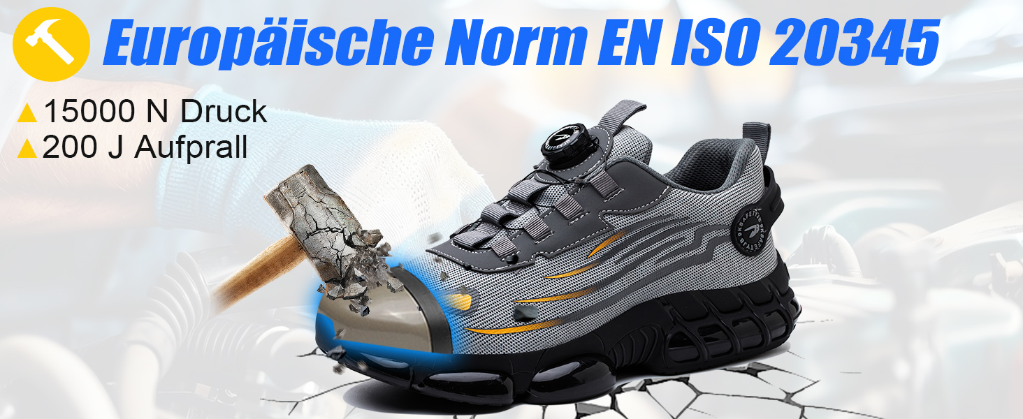 Робочі черевики з металевим підноском для чоловіків та жінок. Безпечні черевики Unisex, спортивний дизайн, легкі, антипрокольні, розміри 38-46 EU, сірий колір