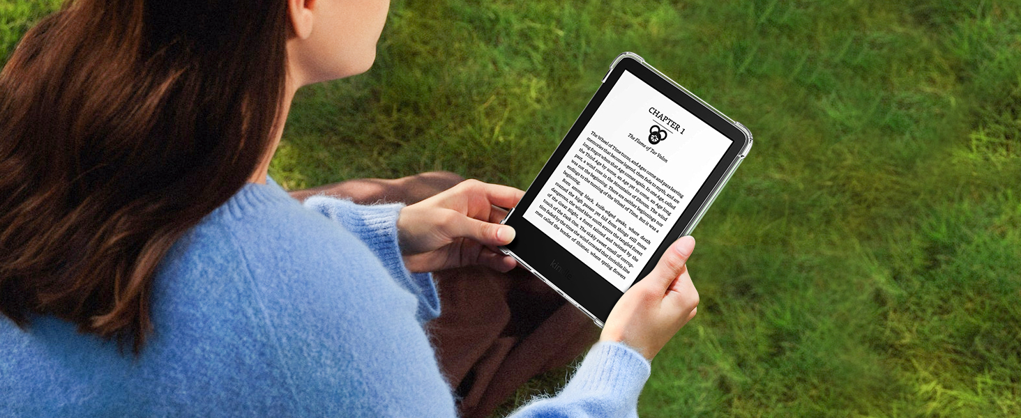 Чохол Fintie для Kindle 6 (11-го покоління) 2024/2022, прозорий, TPU, з авто-ввімкненням/вимкненням, для Kindle Basic 2024, колір агави