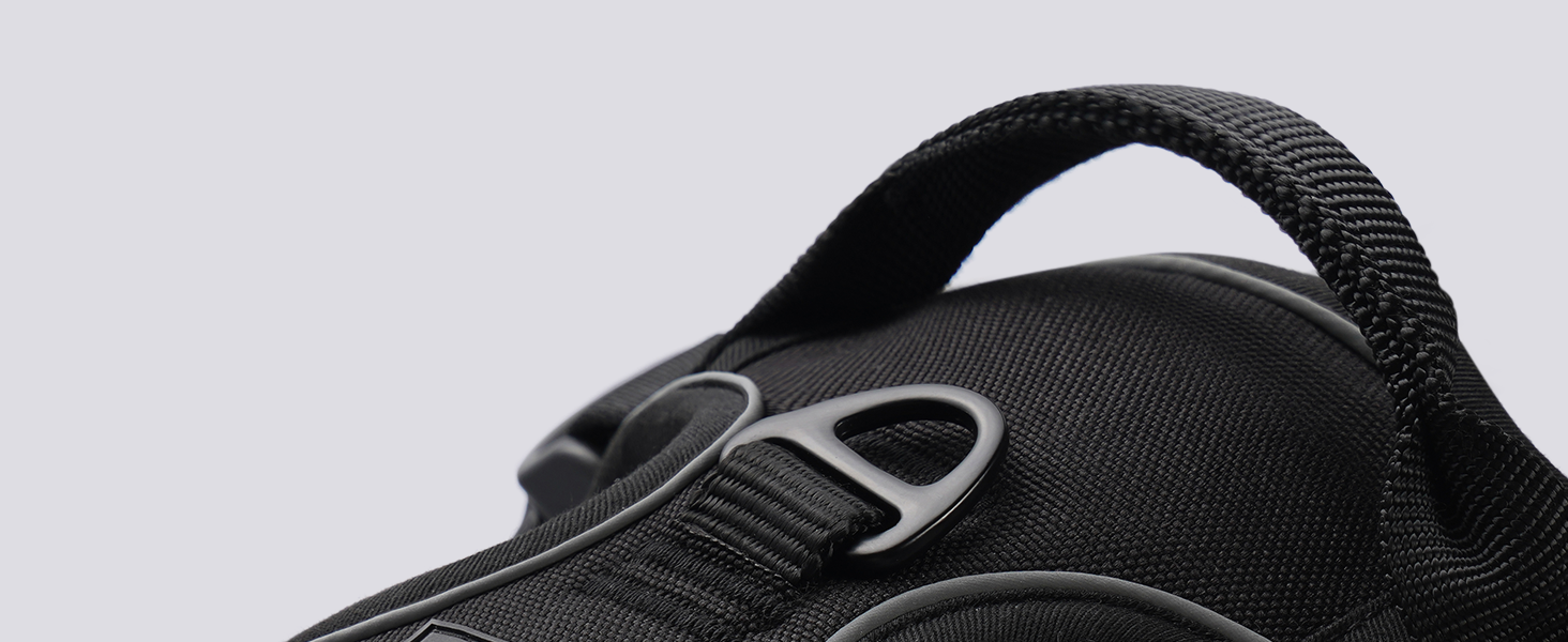 Нашийник для собак Rabbitgoo середнього розміру, анти-тяга, регульований, чорний, S (1 шт.)