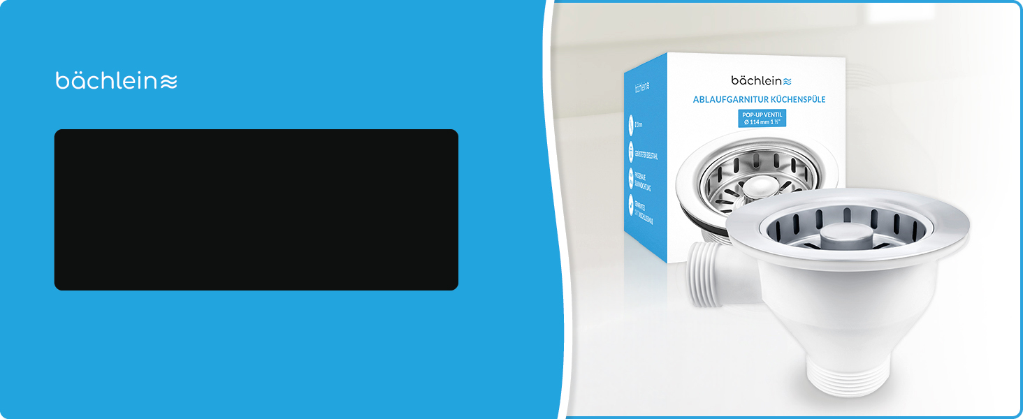 Кухонний змішувач Bächlein Nedo – поворотний на 360°, матовий чорний, з нержавіючої сталі, з гнуким виливом та висувною лійкою, для кухні