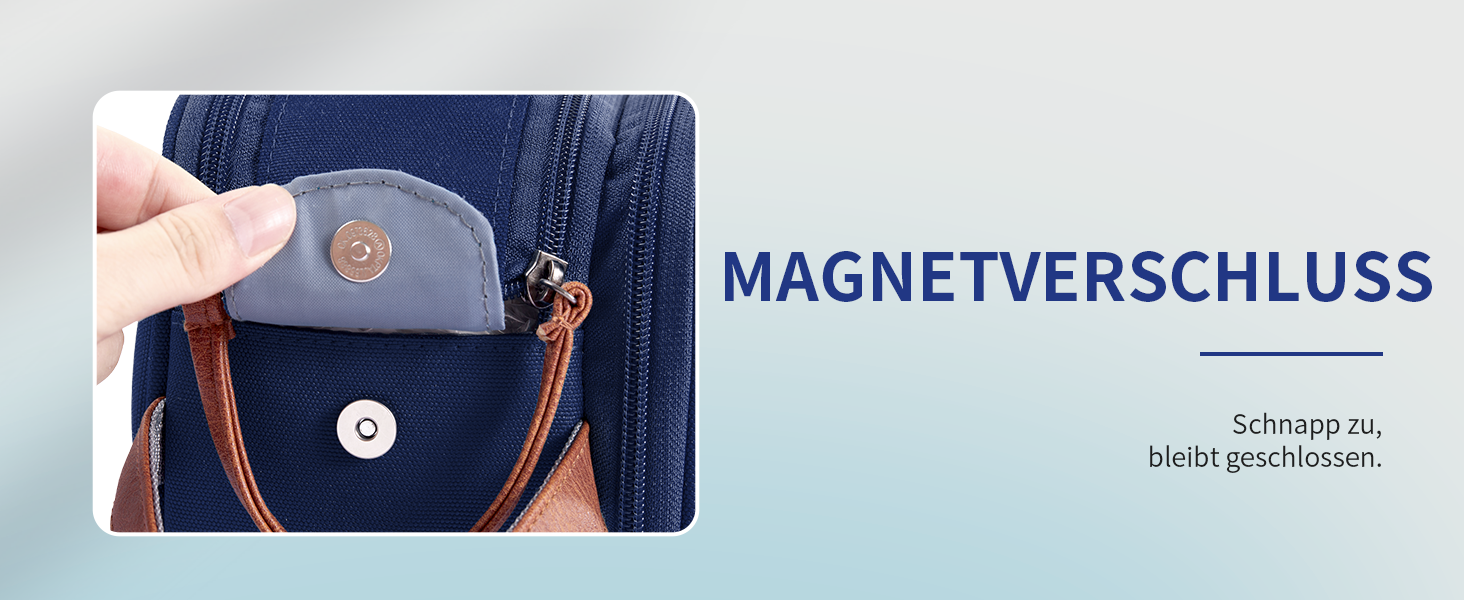 Чоловіча дорожня косметичка Ecohub, водонепроникна, з відділенням для мокрого одягу, з ремінцями, з перероблених матеріалів, з двома блискавками (синьо-зелена)