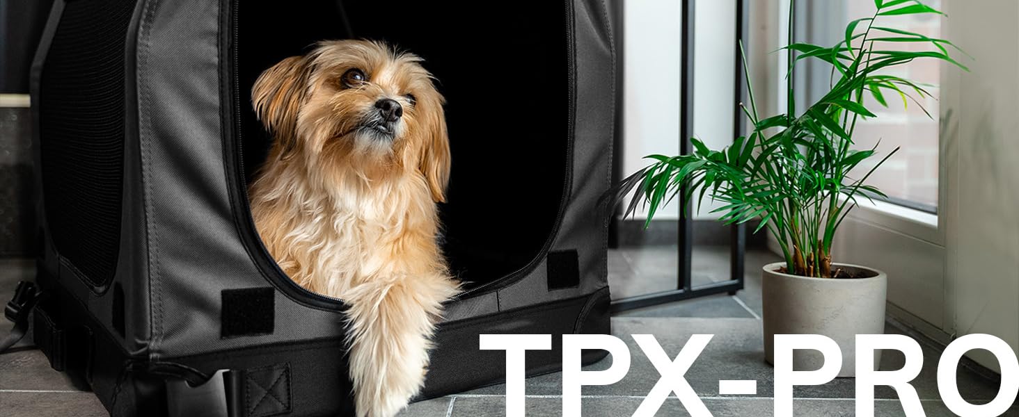 TrendPet TPX-Pro: Легка складана переноска для собак з алюмінієвим каркасом (сіра, 50x35x35 см)