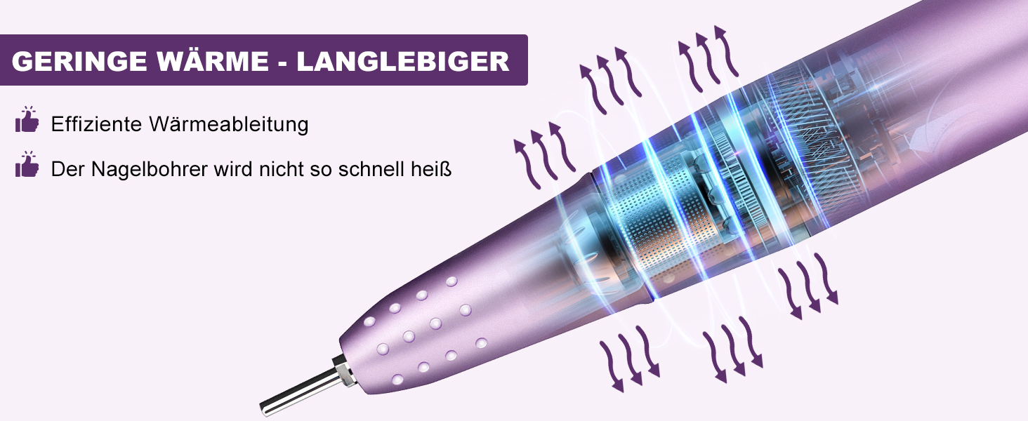 Електричний фрезер для нігтів, 45000 об/хв, професійний манікюрний апарат з LED-дисплеєм, бездротовий набір для манікюру та педикюру