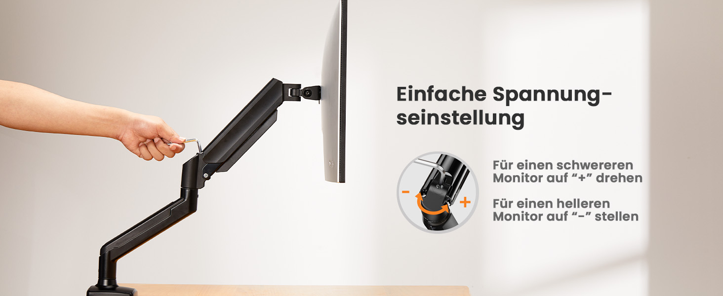 Кріплення для монітора ErGear 13-34 дюйми, до 10 кг, VESA 75/100, гнучка підставка для ігор