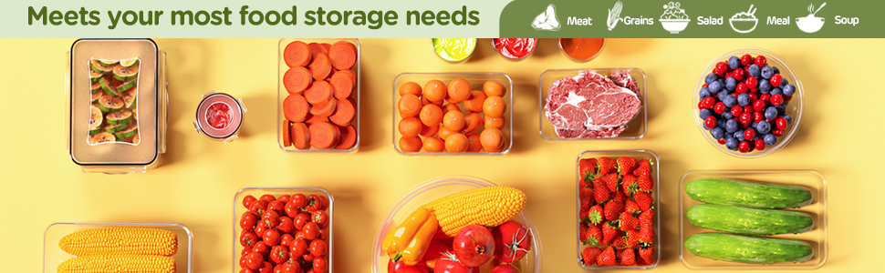 Набір контейнерів для зберігання їжі Jim's Store (30 шт.) з кришками, 15 контейнерів + 15 кришок. Високоякісні, герметичні контейнери для кухні, мікрохвильової печі та морозильної камери.