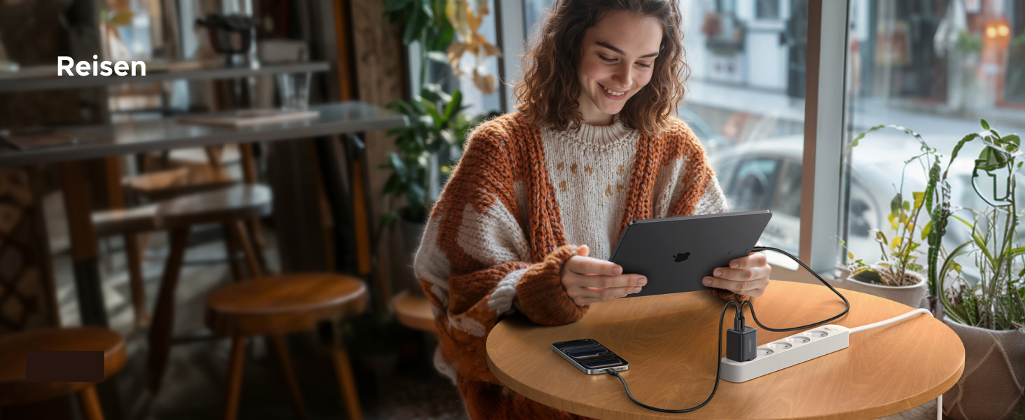 Зарядний пристрій UGREEN 30W USB-C з 3 портами GaN II для iPhone, iPad, Galaxy, Pixel - Швидка зарядка PD