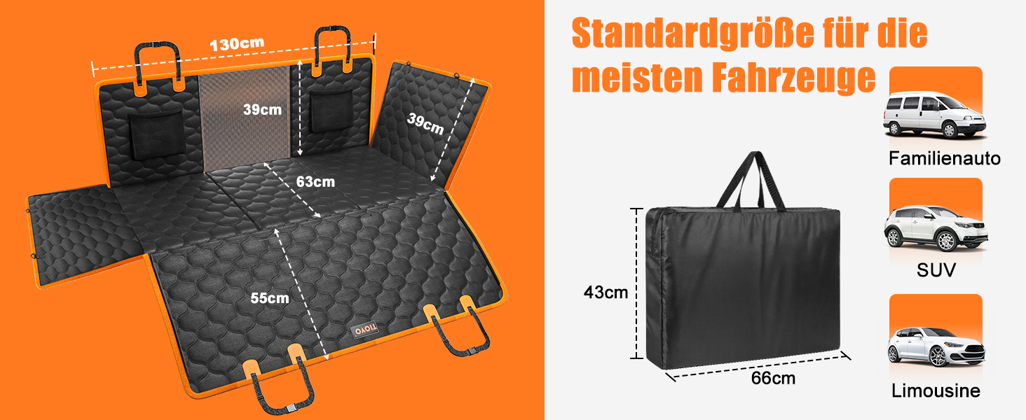 Накидка для собак у машину JOEJOY, захист заднього сидіння, водовідштовхувальна, стійка до подряпин, з кріпленням для безпеки, нова модель