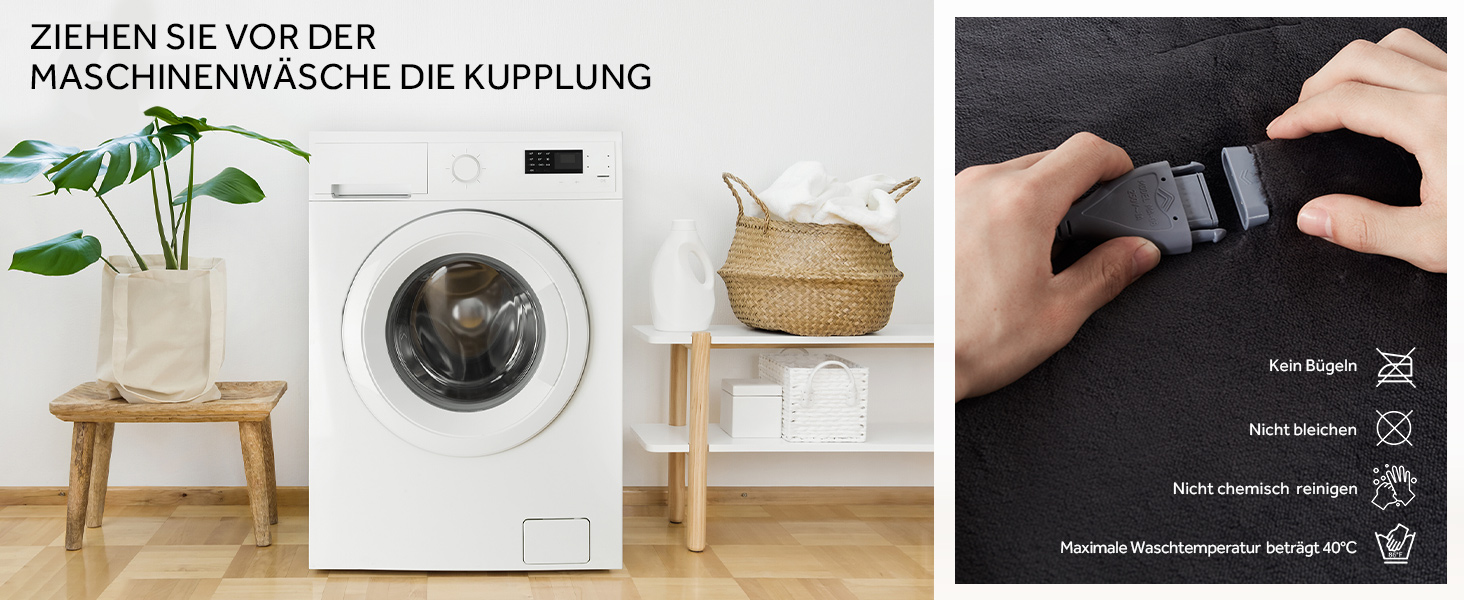 Електрична ковдра Warmrest, фланель, 130x180 см, 6 температурних режимів, таймер 1-10 год, автовимкнення та захист від перегріву, можна прати, сірий колір