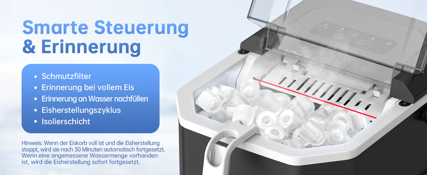 Машина для приготування льоду Ice Maker 1.3л, 9 кубиків за 6 хвилин, самоочищення, тиха, для кухні, офісу, бару, вечірки