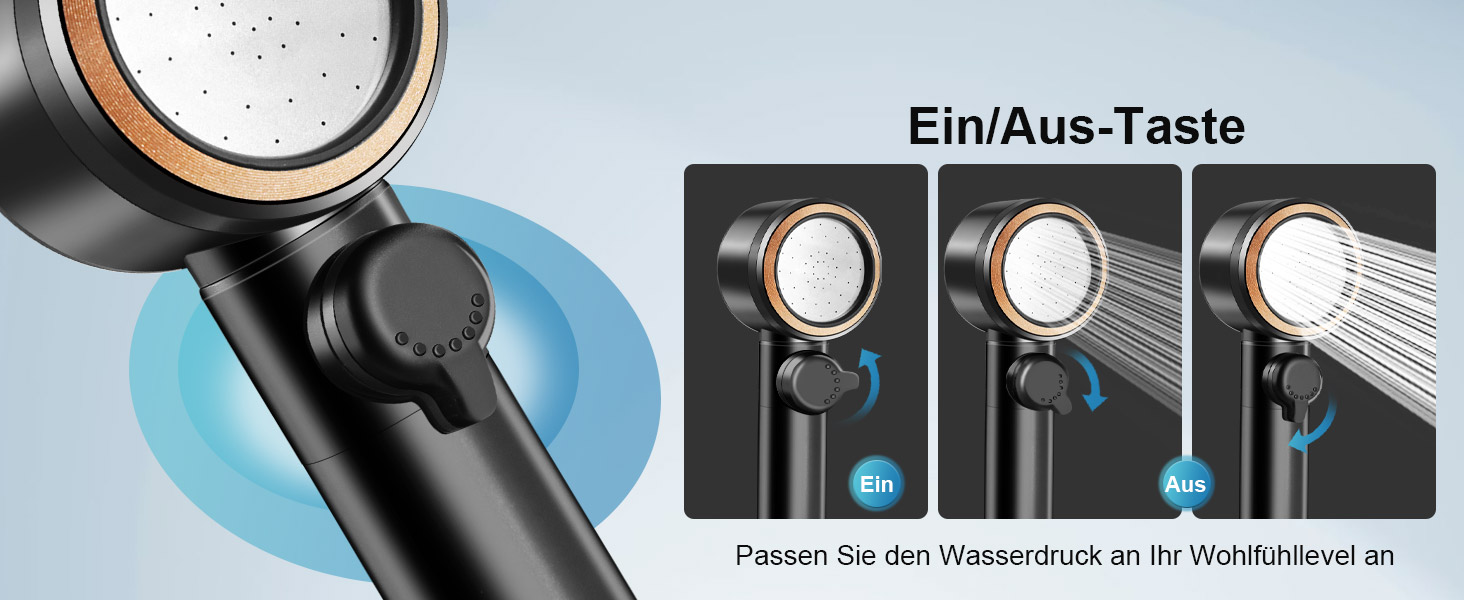 Портативна кемпінгова душ AUTOPkio з акумулятором 8000mAh, насосом та дисплеєм. IPX8, водонепроникна для відпочинку на природі, миття авто та домашнього використання. Чорний колір