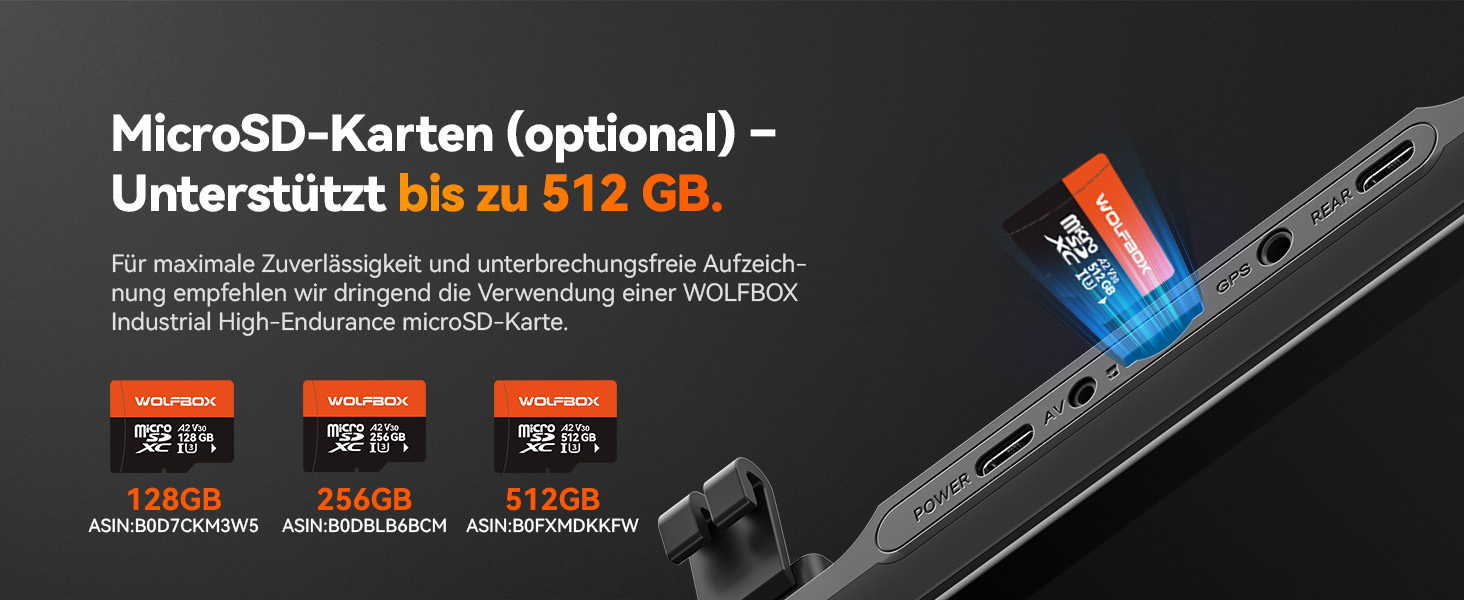 Автомобільний відеореєстратор-дзеркало WOLFBOX G900 Tripro 3-канальний 4K з камерою заднього виду (без карти пам'яті)