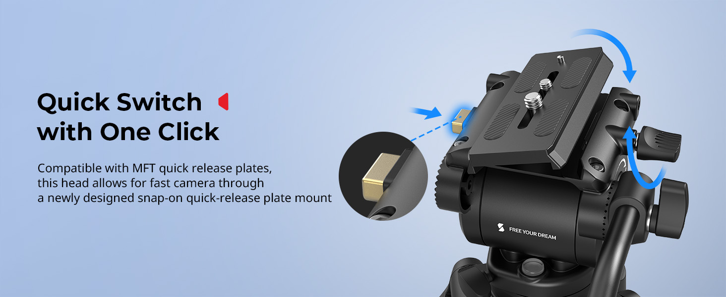 SMALLRIG 73'' важкий штатив для відеозйомки, вантажопідйомність 8 кг, QR-платформа Manfrotto 501PL, вага 3,1 кг, AD-14, 186 см (карбон)