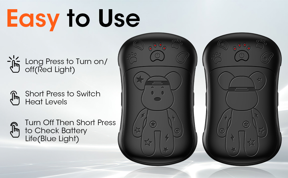 Електричні нагрівачі для рук 2 шт. 6000 mAh, перезаряджувані, для кемпінгу, на відкритому повітрі, подарунок для чоловіків, жінок, дітей, помаранчевий