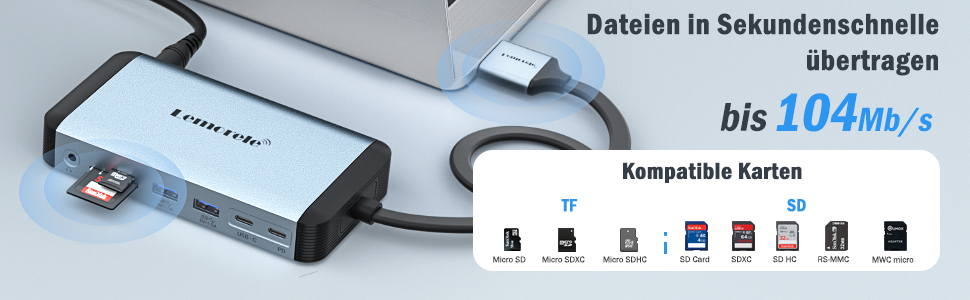 Док-станція USB-C 12 в 1: 3 монітори, HDMI, VGA, Ethernet, USB 3.0, PD 100W, SD/TF, AUX для Windows/Mac/Dell/HP