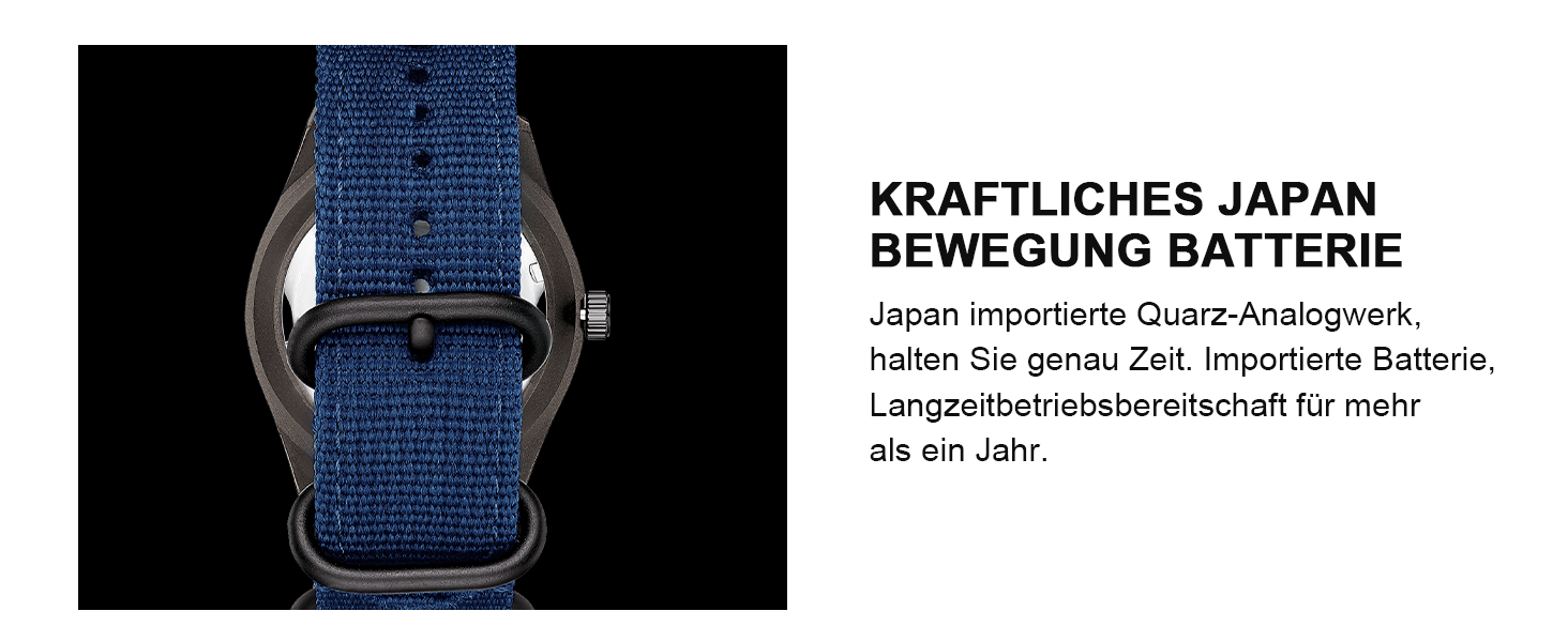 HANPOSH чоловічий годинник: тактичний годинник для військових, армійський годинник з датою, водостійкий (3ATM), кварцовий годинник для активного відпочинку та спорту (блакитний, сірий, блакитний)