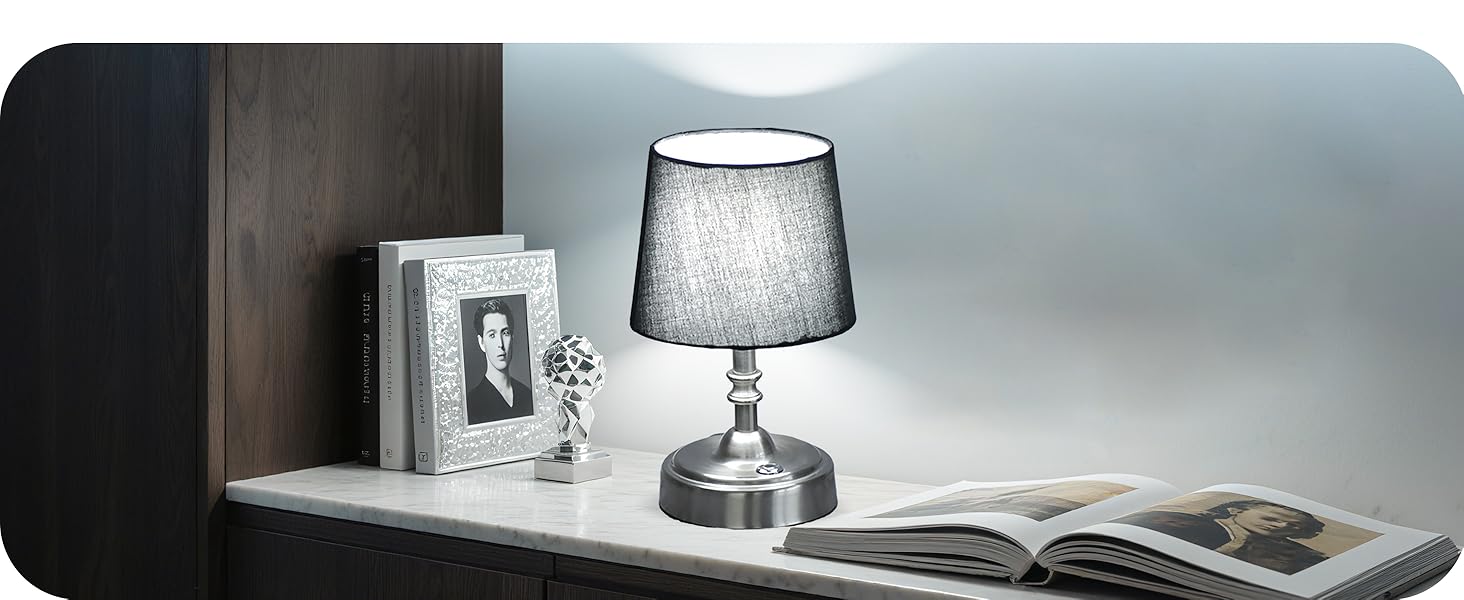 LED-лампа настільна бездротова з акумулятором 4000mAh, тепле світло 2700K, сенсорне керування, з адаптером/кабелем, для спальні, подарунок (золота)