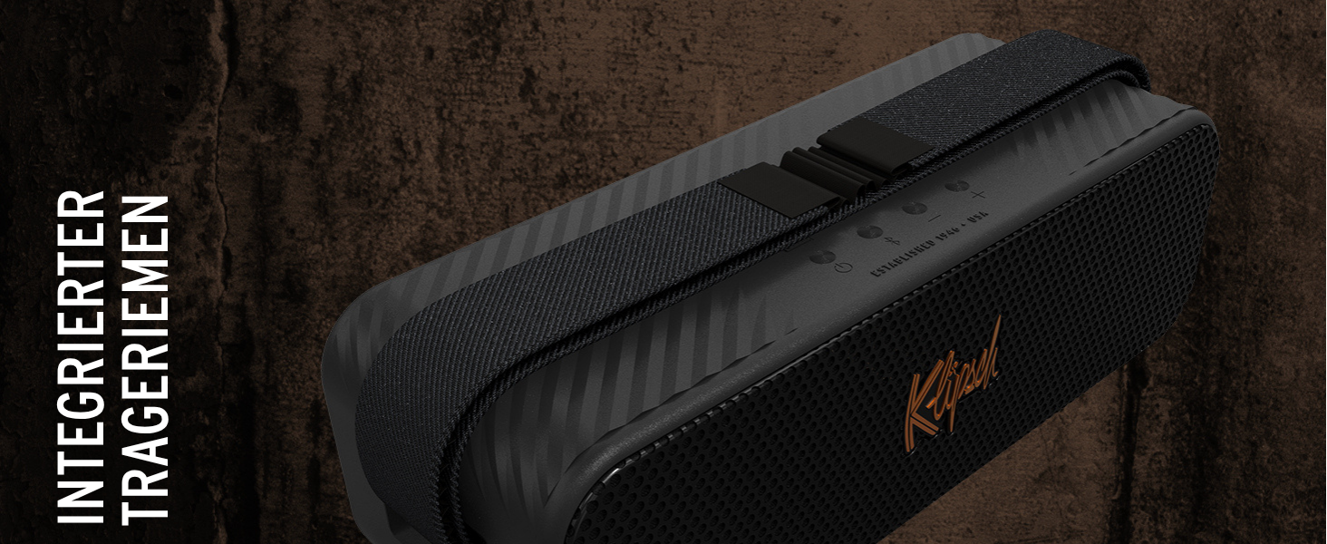Портативна Bluetooth колонка Klipsch Detroit: Водонепроникна (IP67), 20 годин, Чорна