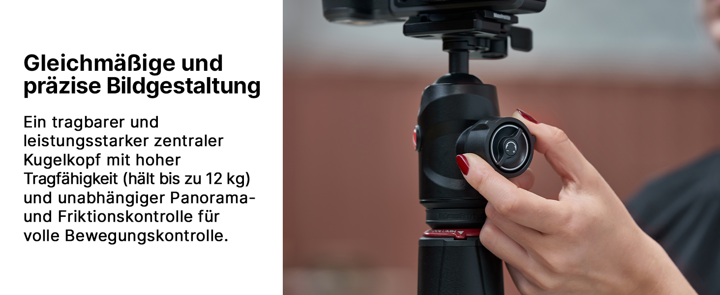 Штатив Manfrotto Befree GT XPRO з алюмінієвою ніжкою та кульковою головкою 496, Twist Lock, для DSLR та беззеркальних камер