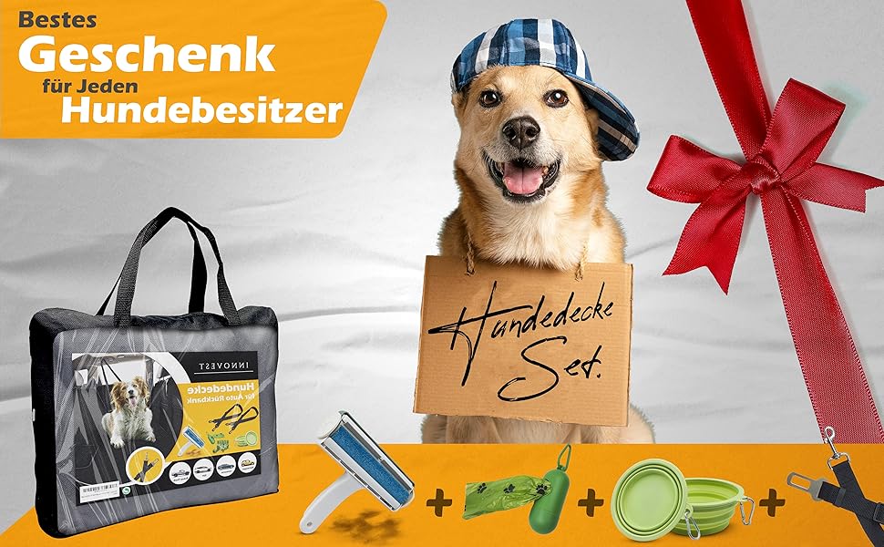 INNOVEST Захисний килимок для авто для собак - захист заднього сидіння, килимок у багажник, для подорожей та транспортування