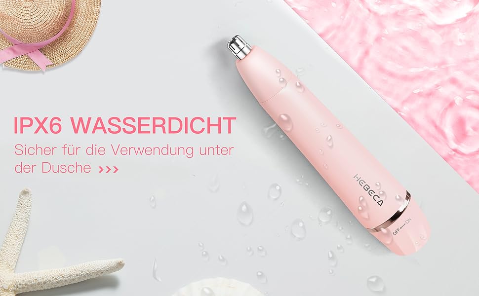 Електричний триммер для обличчя 3-в-1 для жінок: триммер для брів, для гоління та видалення волосся. Вологостійкий, портативний, рожевий.