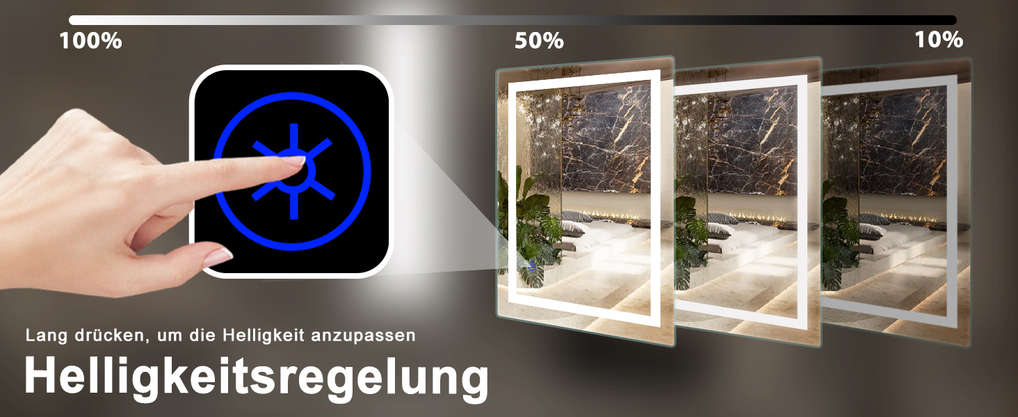 Дзеркало для ванної кімнати Sanitemodar LED 50x70 см з підсвічуванням, антизапар, сенсорне керування
