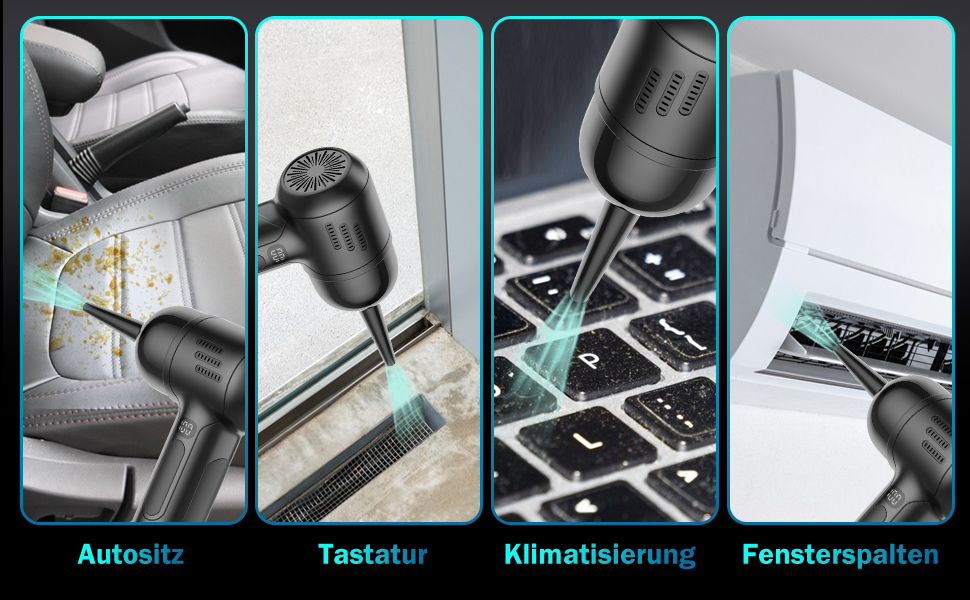 Бездротовий пилосос для клавіатури ULTRONICS X3 Gang-165000 PRM з компресованою повітрям, акумулятор 10400mAh, Type-C, для ноутбуків, електроніки та дому