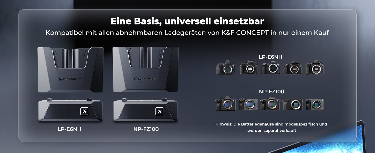 Акумулятор K&F CONCEPT NP-FZ100 2600mAh з зарядним пристроєм для Sony Alpha A7 III A9, 18W PD/QC