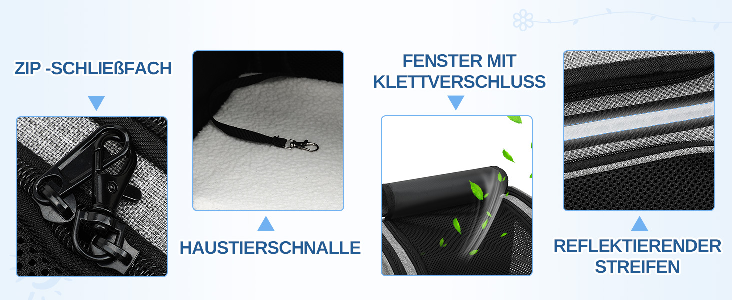 Рюкзак для кота/собаки Dogat, сірий, дихаючий, з сіткою, розкладний, для подорожей