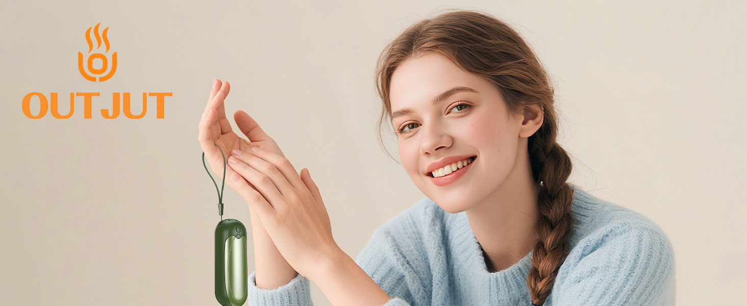 Електричні грілки для рук 2 шт. 7000mAh з 3 рівнями нагріву, портативні, з магнітним кріпленням, зимовий подарунок для жінок та чоловіків (2 шт., зелені)