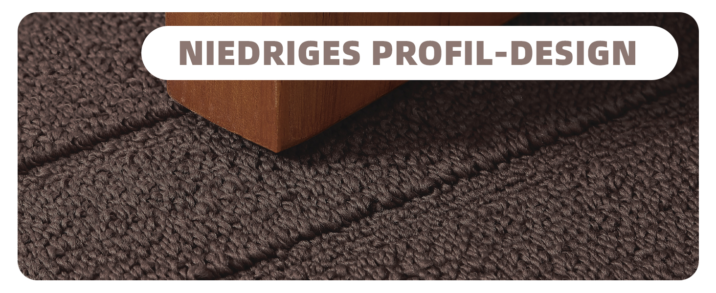 Килимок для дому COLOR&GEOMETRY 44x76 см - машинне прання, антиковзаюча, вбираюча бруд, мінімалістичний дизайн, для входу, порогу та коридору (Коричневий)