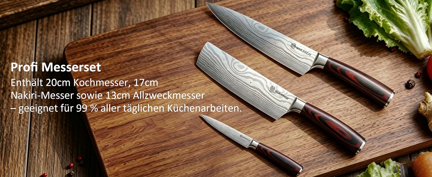 Японський кухонний ніж Накірі 18 см, професійний ніж для м'яса та овочів з нержавіючої сталі з ручкою з пакавуду